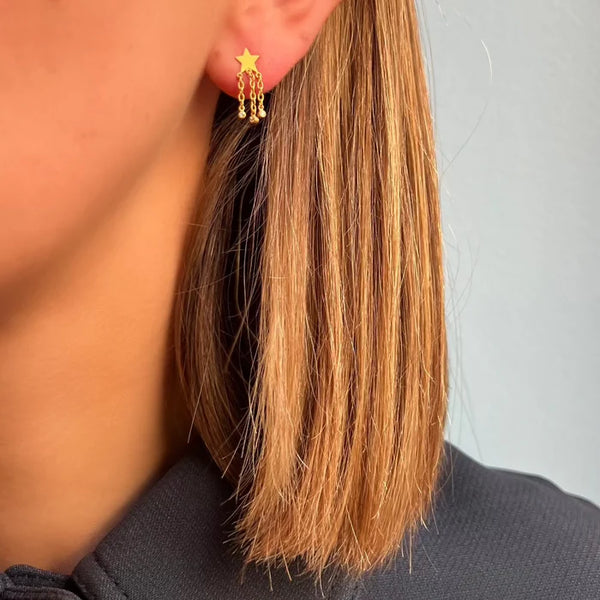 ダイヤモンド “シューティング・スター” スタッド ピアス - マリー