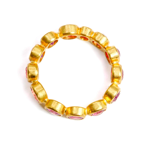 ピンクサファイヤ “ボリウッド”バンドリング - マリーエレーヌ ドゥ