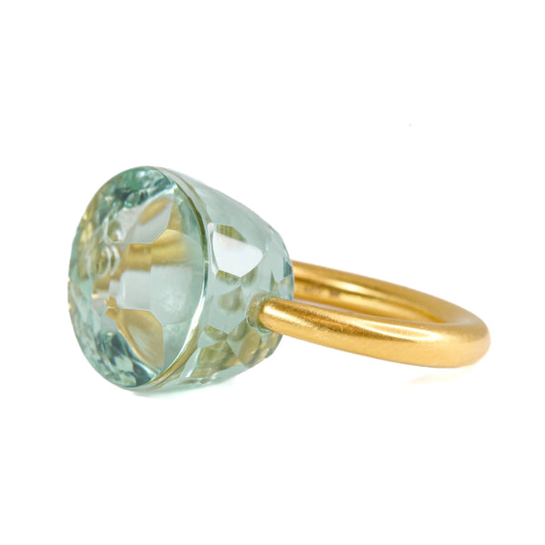 マリーエレーヌドゥタイヤック ローズクォーツカボションリング