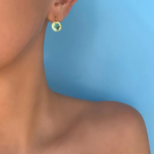 グリーンクォーツ スモール ”ブリリアント” ピアス - マリーエレーヌ グリーンクォーツ スモール ”ブリリアント” ピアス - マリーエレーヌ