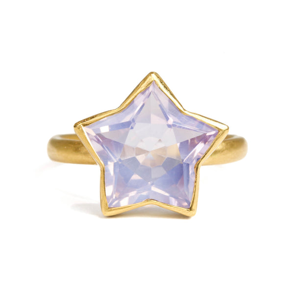 ラベンダークォーツ "カシオペア・スター" リング LAVENDER QUARTZ