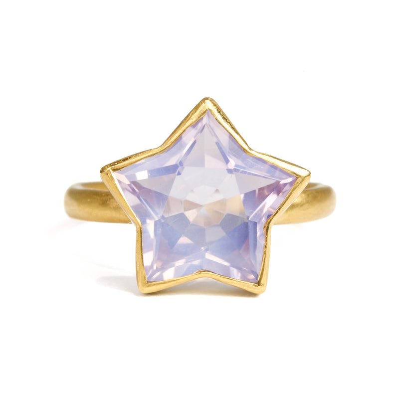 ラベンダークォーツ "カシオペア・スター" リング LAVENDER QUARTZ