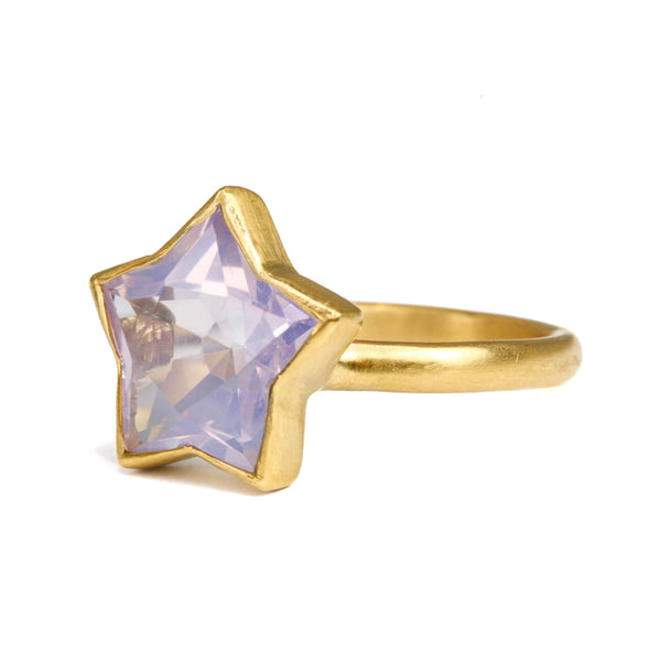 ラベンダークォーツ "カシオペア・スター" リング LAVENDER QUARTZ