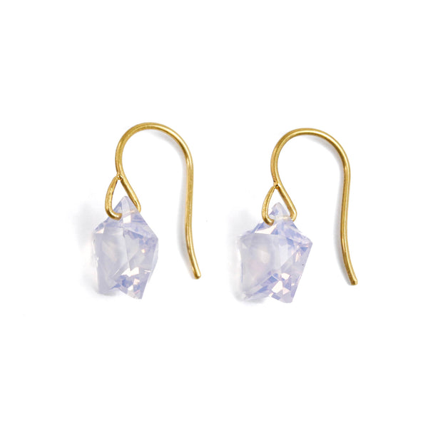 ラベンダークォーツ "ワンダー" ピアス LAVENDER QUARTZ