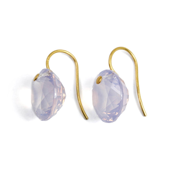 ラベンダークォーツ "ブリリアント" ピアス LAVENDER QUARTZ