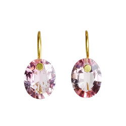 ピンクトルマリン スモール ”ブリリアント” ピアス - マリーエレーヌ