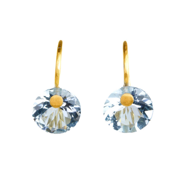 アクアマリン エクストラスモール "ブリリアント" ピアス AQUAMARINE