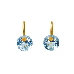 アクアマリン エクストラスモール "ブリリアント" ピアス AQUAMARINE