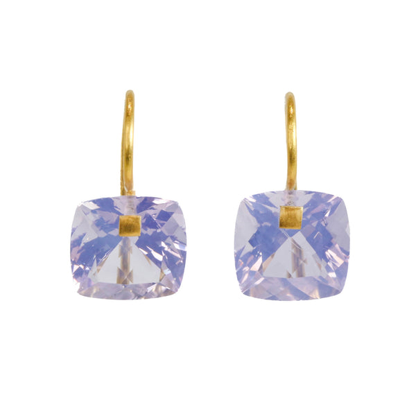 ラベンダークォーツ スモール "サマー" ピアス LAVENDER QUARTZ