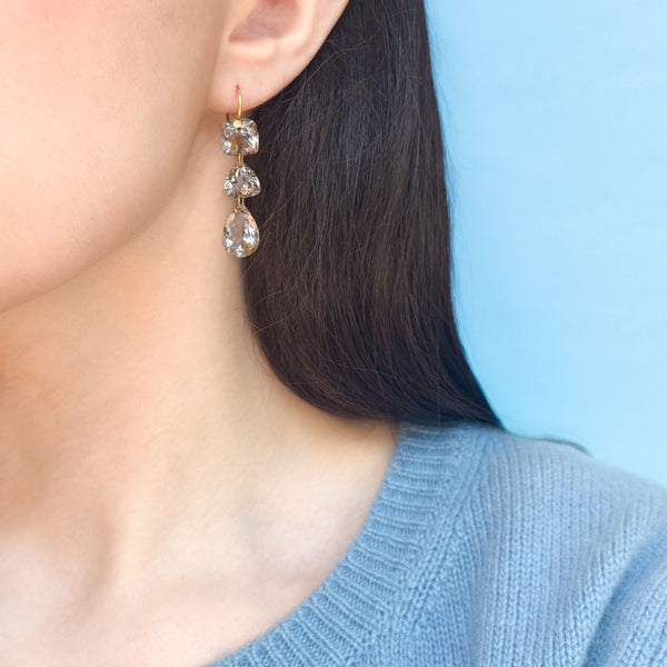 スモーキークォーツ "ジェミーナ" ピアス SMOKEY QUARTZ