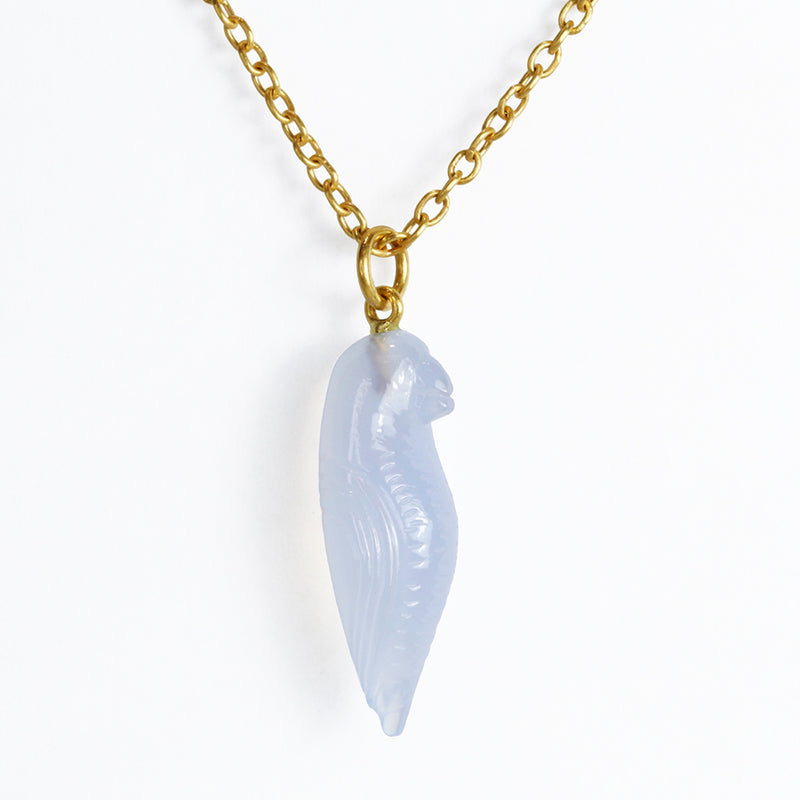 ブルーカルセドニー "パラキート" ペンダント BLUE CHALCEDONY