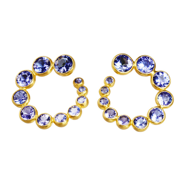 マリーエレーヌ-ドゥ-タイヤック-ディオーネ-フープ-ピアス-タンザナイト-ゴールド