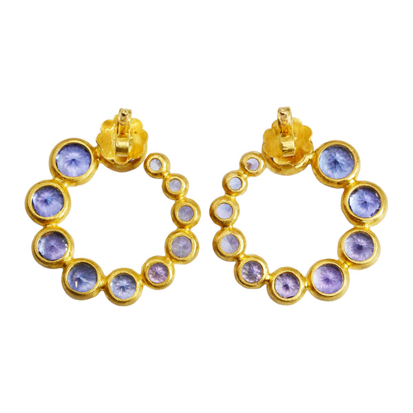 マリーエレーヌ-ドゥ-タイヤック-ゴールド-ディオーネ-フープ-ピアス-タンザナイト