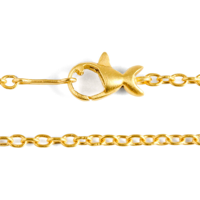 ハンドメイド・チェーン ネックレス （フィッシュクラスプ） GOLD