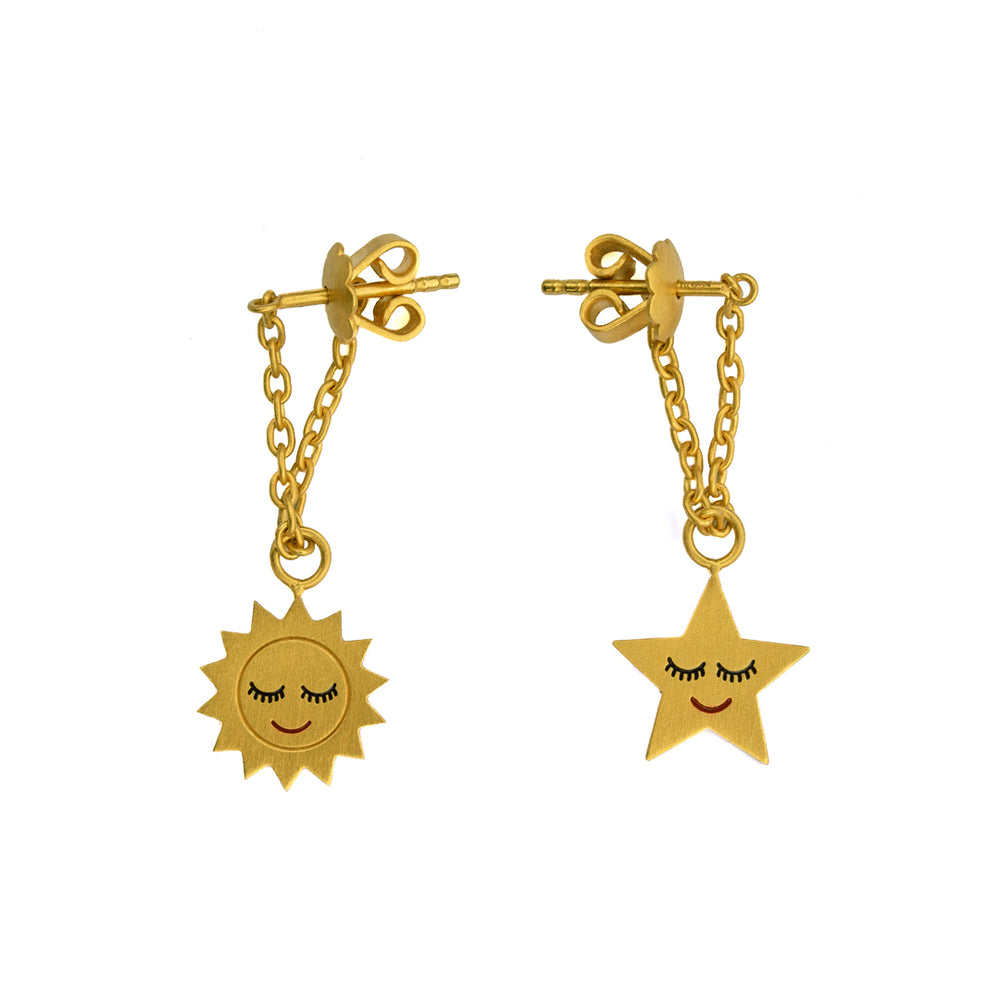 ハンドメイド・チェーン ピアス - マリーエレーヌ ドゥ タイヤック