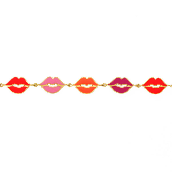 エナメル "フライング・キス" ブレスレット ENAMEL GOLD