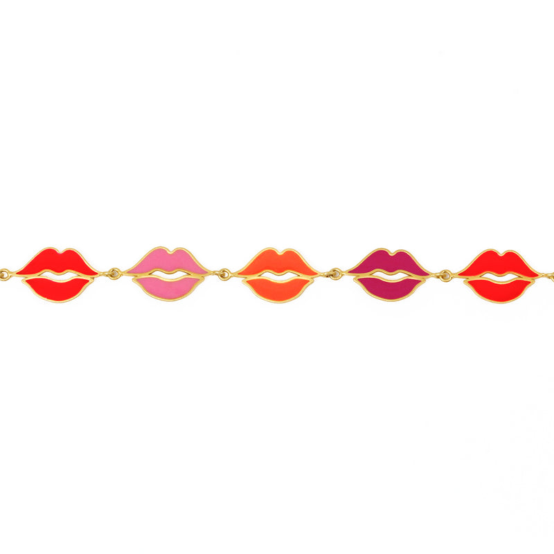 エナメル "フライング・キス" ブレスレット ENAMEL GOLD