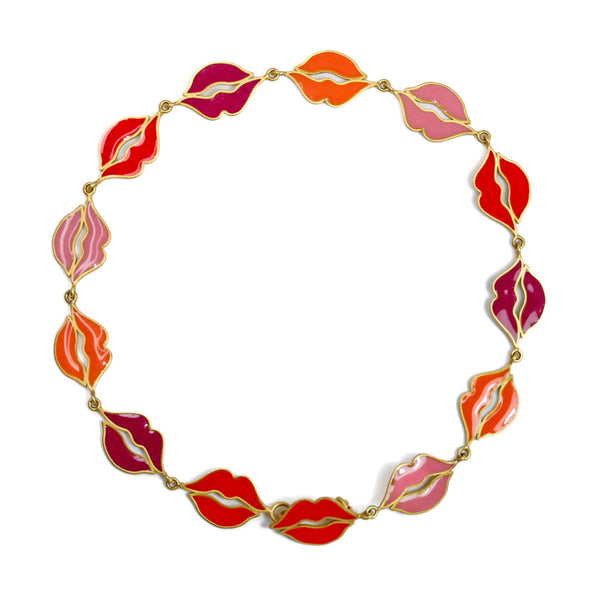 エナメル "フライング・キス" ブレスレット ENAMEL GOLD