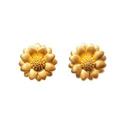 "ゴールデン・サンフラワー" スタッド ピアス GOLD