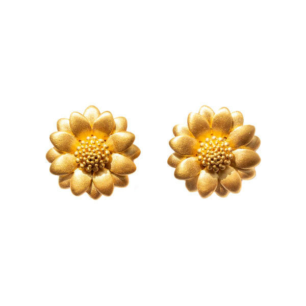 "ゴールデン・サンフラワー" スタッド ピアス GOLD