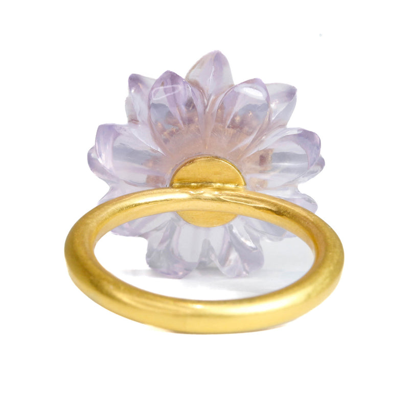 ラベンダークォーツ "サンフラワー" リング LAVENDER QUARTZ