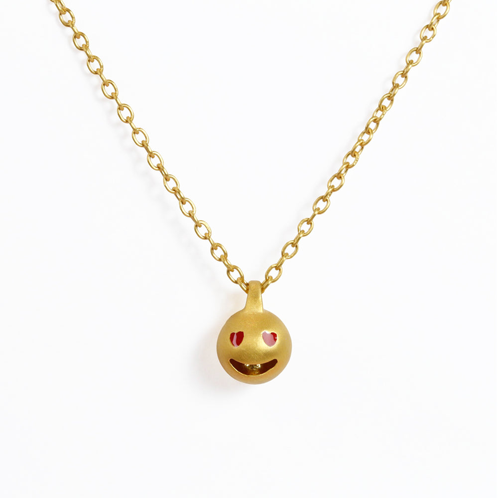 エナメル “スマイリー・イン・ラブ・ベル” ぺンダント - マリー