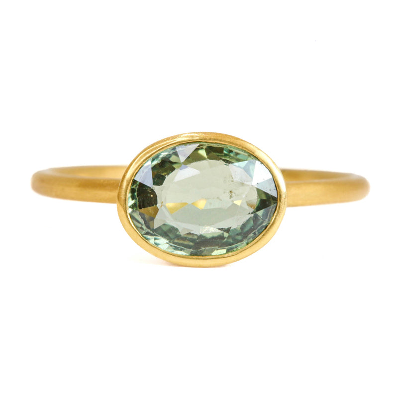 マリーエレーヌ・ドゥ・タイヤック　サファイアリング グリーンサファイア 