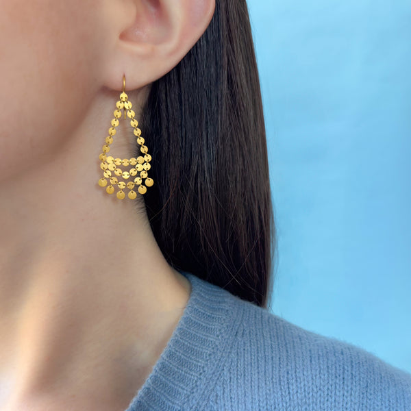 "ダンシング" パイエット ピアス GOLD