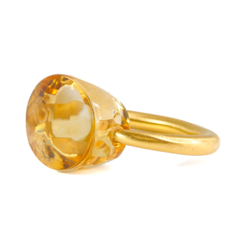 シトリン "カボション" リング CITRINE