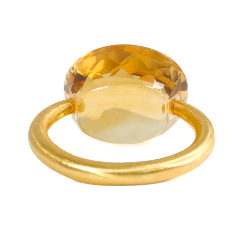 シトリン "カボション" リング CITRINE