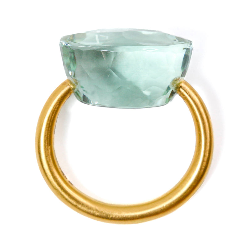 グリーンクォーツ "カボション" リング GREEN QUARTZ