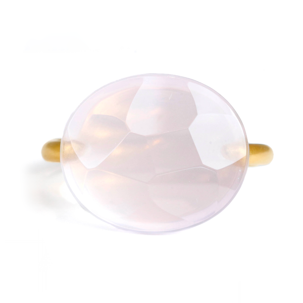 ローズクォーツ "カボション" リング ROSE QUARTZ
