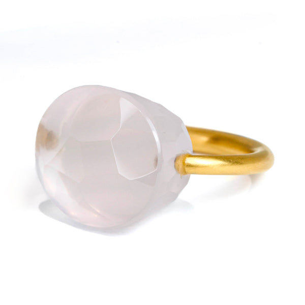 ローズクォーツ "カボション" リング ROSE QUARTZ