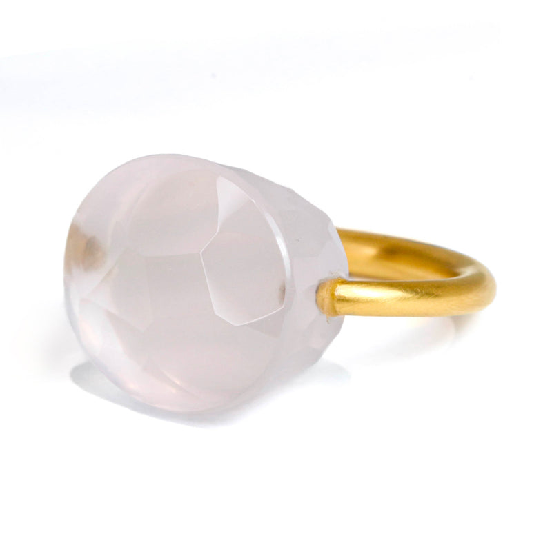 ローズクォーツ "カボション" リング ROSE QUARTZ