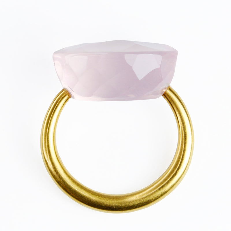 ローズクォーツ ”カボション” リング - マリーエレーヌ ドゥ