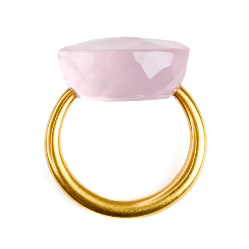 マリーエレーヌ-ドゥ-タイヤック-ローズ-クォーツ-カボション-リング-ゴールド
