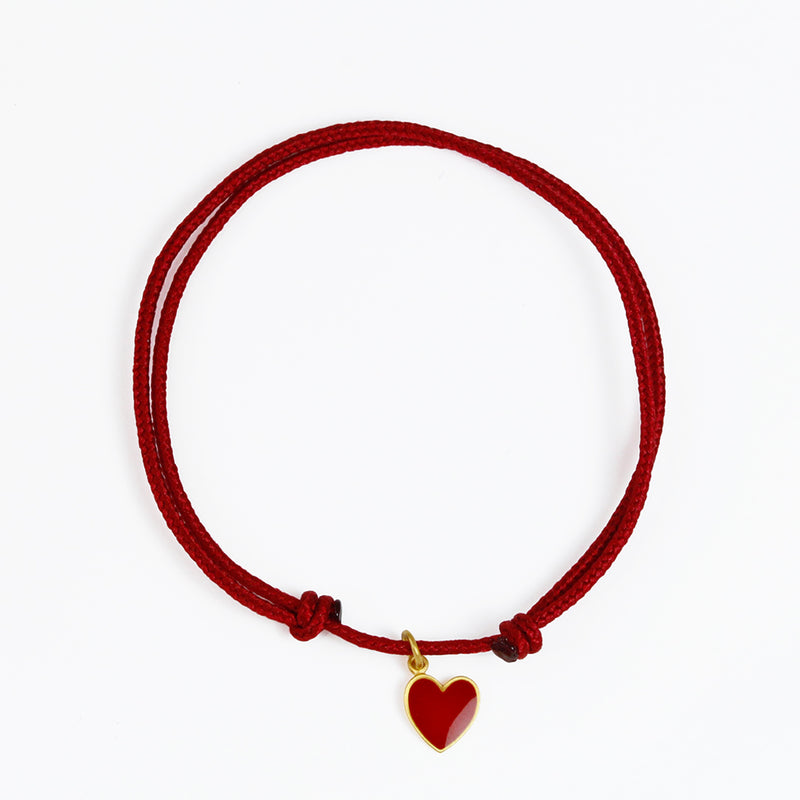 レッド・エナメル  "ハート" チャーム RED ENAMEL GOLD