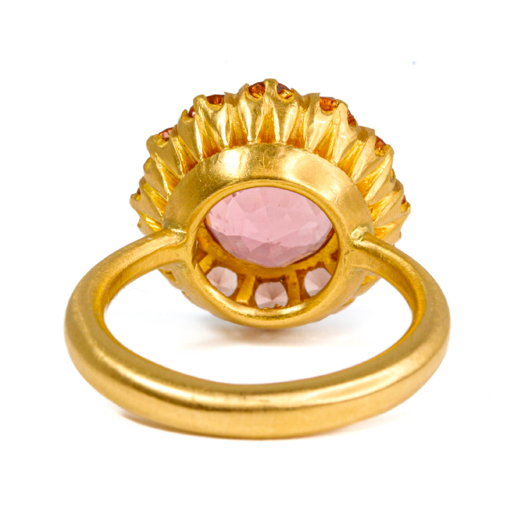 マンダリンガーネット　リング　マリーエレーヌ風　インドジュエリー マンダリンガーネット リング マリーエレーヌ風 インドジュエリー 世界